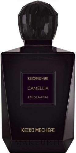 Profumo "Camellia" Keiko Mecheri, flacone nero.